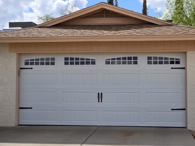 New white garage door