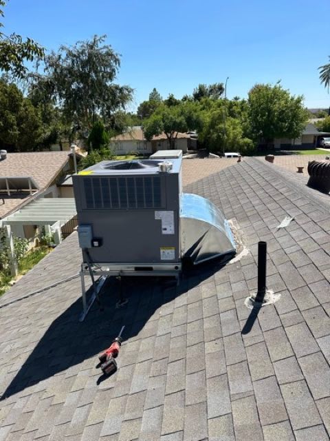 Rooftop AC unit install
